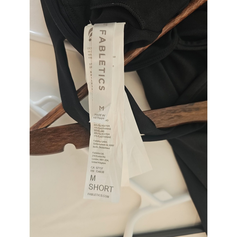 Athleisure Fabletics Active Tennis Dress Womens Medium Short Black Strappy Back - Picture 4 of 8